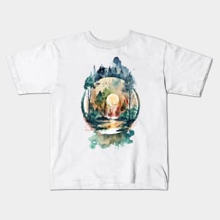 River in the forest Kids T-Shirt